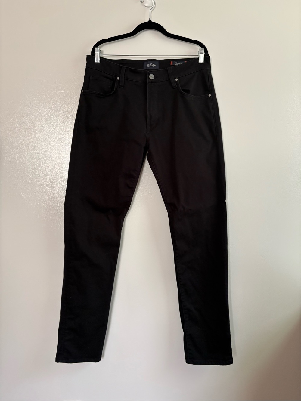 34 Heritage Courage Straight Leg Mid-Rise Double Black Pants Size 36/36